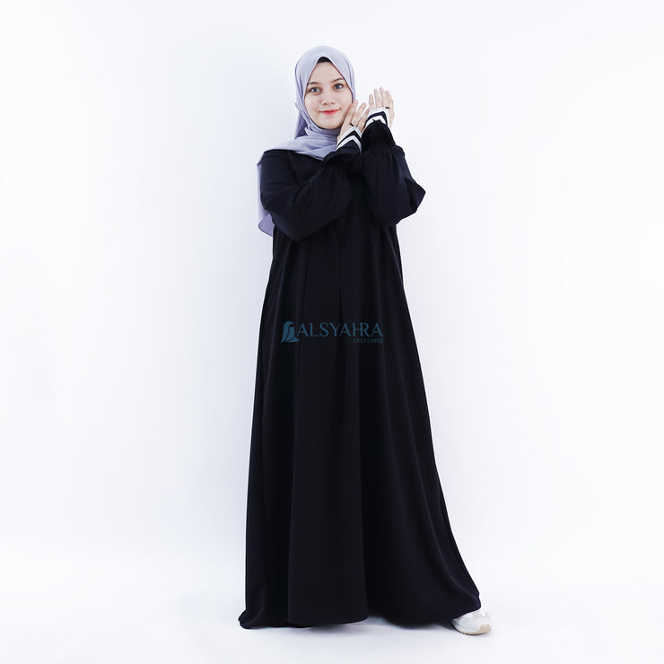 Alsyahra Exclusive Gamis Abaya Syari Humaira Jetblack