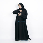 Abaya Gamis Syari Islambul Silver Jetblack Alsyahra Exclusive
