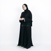 Abaya Gamis Syari Islambul Silver Jetblack Alsyahra Exclusive