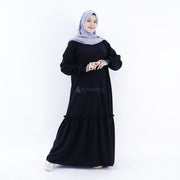 Abaya Gamis Syari Jamila Jetblack Alsyahra Exclusive