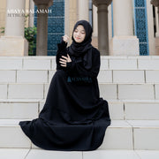 Abaya Gamis Syari Salamah Jetblack Alsyahra Exclusive