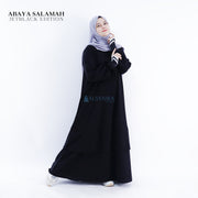 Abaya Gamis Syari Salamah Jetblack Alsyahra Exclusive