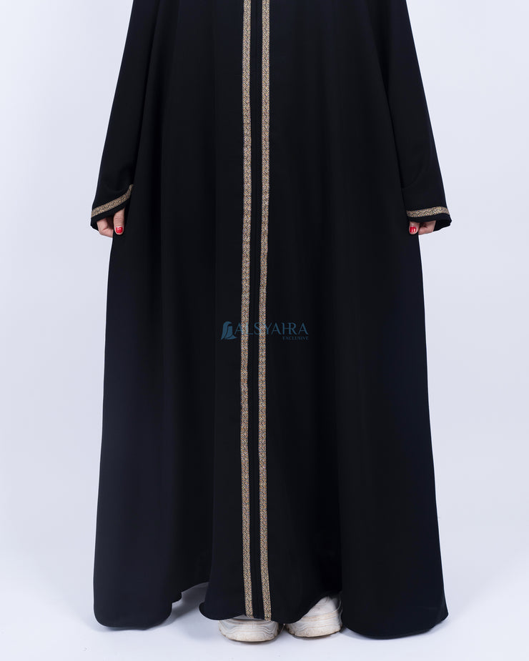 Abaya Gamis Syari Khadijah Jetblack Alsyahra Exclusive