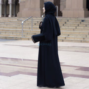 Abaya Gamis Syari Khadijah Jetblack Alsyahra Exclusive