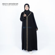 Abaya Gamis Syari Khadijah Jetblack Alsyahra Exclusive