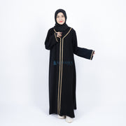 Abaya Gamis Syari Khadijah Jetblack Alsyahra Exclusive