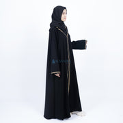 Abaya Gamis Syari Khadijah Jetblack Alsyahra Exclusive
