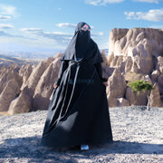 Abaya Gamis Syari Syarifa 2 Material Jetblack Alsyahra Exclusive