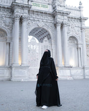 Abaya Gamis Syari Syarifa 2 Material Jetblack Alsyahra Exclusive