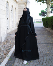 Abaya Gamis Syari Syarifa 2 Material Jetblack Alsyahra Exclusive