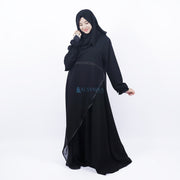 Abaya Gamis Syari Syarifa 2 Material Jetblack Alsyahra Exclusive