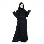 Abaya Gamis Syari Syarifa 2 Material Jetblack Alsyahra Exclusive