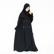 Abaya Gamis Syari Syarifa 2 Material Jetblack Alsyahra Exclusive