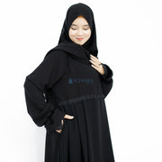Abaya Gamis Syari Syarifa 2 Material Jetblack Alsyahra Exclusive
