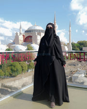 Abaya Gamis Syari Syarifa 2 Material Jetblack Alsyahra Exclusive