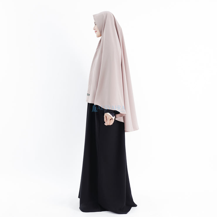 Set Khimar Non Pad Syari Size L Niqab Bandana Luxury Wolfis Alsyahra Exclusive