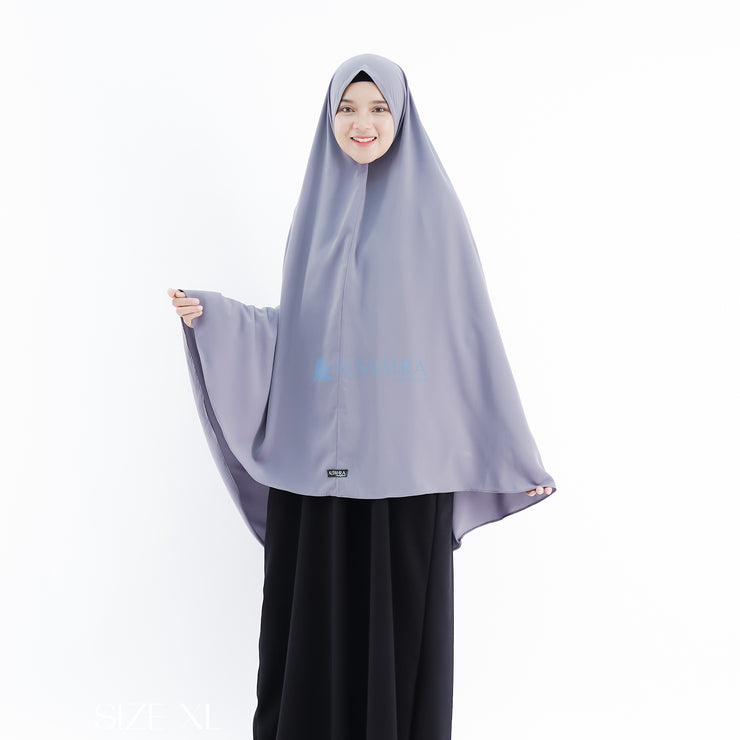 Set Khimar Non Pad Syari Size XL Niqab Bandana Luxury Wolfis Alsyahra Exclusive