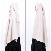 Set Khimar Non Pad Syari Size XL Niqab Bandana Luxury Wolfis Alsyahra Exclusive