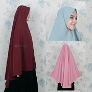 Set Khimar Non Pad Syari Size XL Niqab Bandana Luxury Wolfis Alsyahra Exclusive