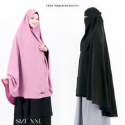 Set Khimar Non Pet Niqab Bandana XXL Luxury Wolfis