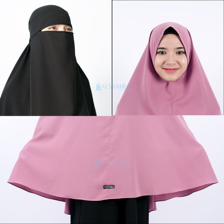 Set Khimar Non Pet Niqab Bandana XXL Luxury Wolfis