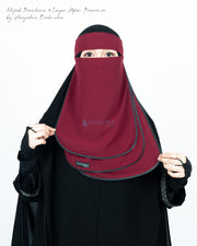 Niqab Bandana Ikhfa 3 layer Sifon Premium Alsyahra Exclusive