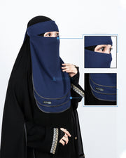 Niqab Bandana Ikhfa 3 layer Sifon Premium Alsyahra Exclusive