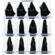 Bundling Niqab New All In One Hijrah Size L 12 Style Chiffon Silk Jetblack Alsyahra Exclusive