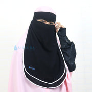 Bundling Niqab New All In One Hijrah Size M 12 Style Chiffon Silk Jetblack Alsyahra Exclusive
