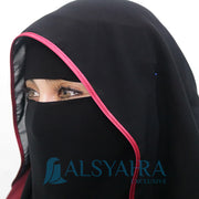 Bundling Niqab New All In One Hijrah Size L 12 Style Chiffon Silk Jetblack Alsyahra Exclusive