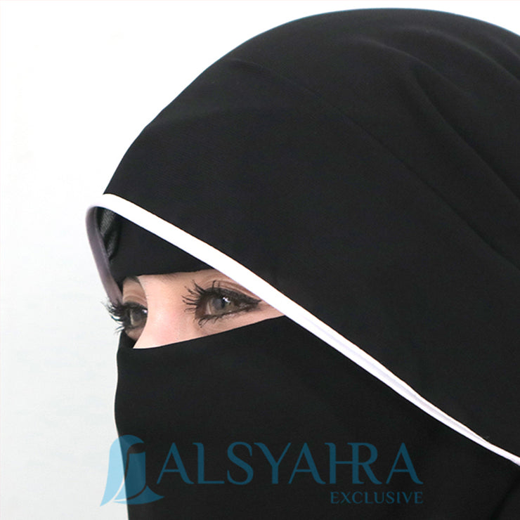 Bundling Niqab New All In One Size M 12 Style Chiffon Silk Jetblack Alsyahra Exclusive