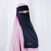 Niqab Bandana Anatolia Sifon Silk Jetblack Alsyahra Exclusive