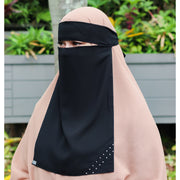 Alsyahra Exclusive Niqab Bandana Andalusia Sifon Silk Jetblack