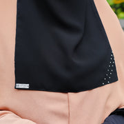 Alsyahra Exclusive Niqab Bandana Andalusia Sifon Silk Jetblack