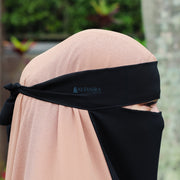 Alsyahra Exclusive Niqab Bandana Andalusia Sifon Silk Jetblack