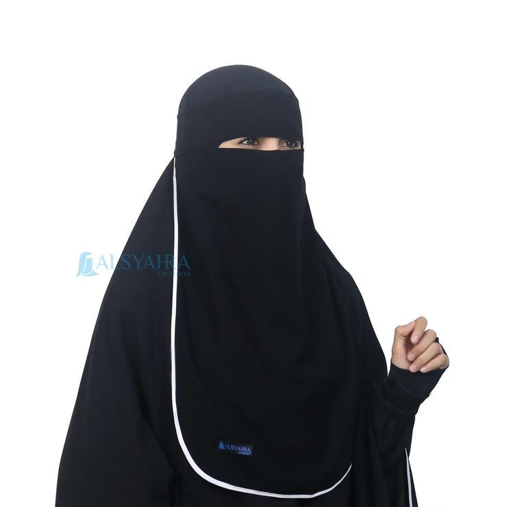 Niqab Bandana Bisban Sifon Jetblack Alsyahra Exclusive