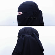 Niqab Bandana Kiswah Sifon Silk Jetblack Alsyahra Exclusive