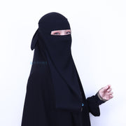 Niqab Bandana Kiswah Sifon Silk Jetblack Alsyahra Exclusive