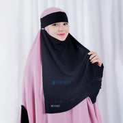 Niqab Bandana Pulldown Anatolia Sifon Silk Jetblack Alsyahra Exclusive