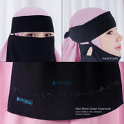 Niqab Bandana Pulldown Anatolia Sifon Silk Jetblack Alsyahra Exclusive