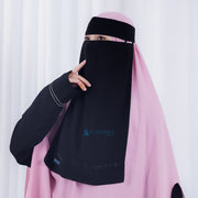 Niqab Bandana Pulldown Anatolia Sifon Silk Jetblack Alsyahra Exclusive