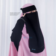 Niqab Bandana Pulldown Anatolia Sifon Silk Jetblack Alsyahra Exclusive