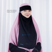 Niqab Bandana Pulldown Anatolia Sifon Silk Jetblack Alsyahra Exclusive