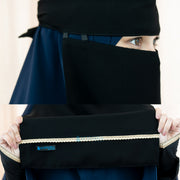 Niqab Bandana Pulldown New Raaina Stripe Sifon Jetblack Alsyahra