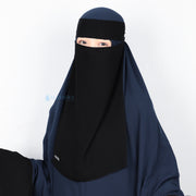 Niqab Bandana Raudhah Sifon Jetblack Alsyahra Exclusive