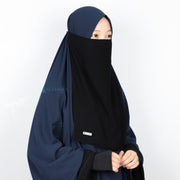 Niqab Bandana Raudhah Sifon Jetblack Alsyahra Exclusive