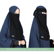 Niqab Bandana Eagle Eye Raudhah Sifon Jetblack Alsyahra Exclusive