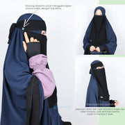 Niqab Bandana Eagle Eye Raudhah Sifon Jetblack Alsyahra Exclusive