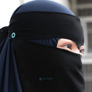 Niqab Bandana Eagle Eye Raudhah Sifon Jetblack Alsyahra Exclusive