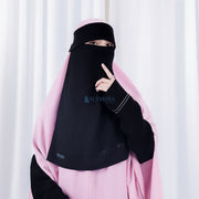 Niqab Poni Anatolia Sifon Silk Jetblack Alsyahra Exclusive